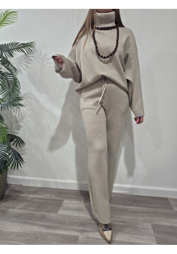 Conjunto Taupe Lana