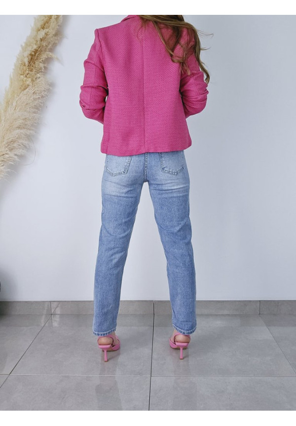 Chaqueta Tweed Fucsia