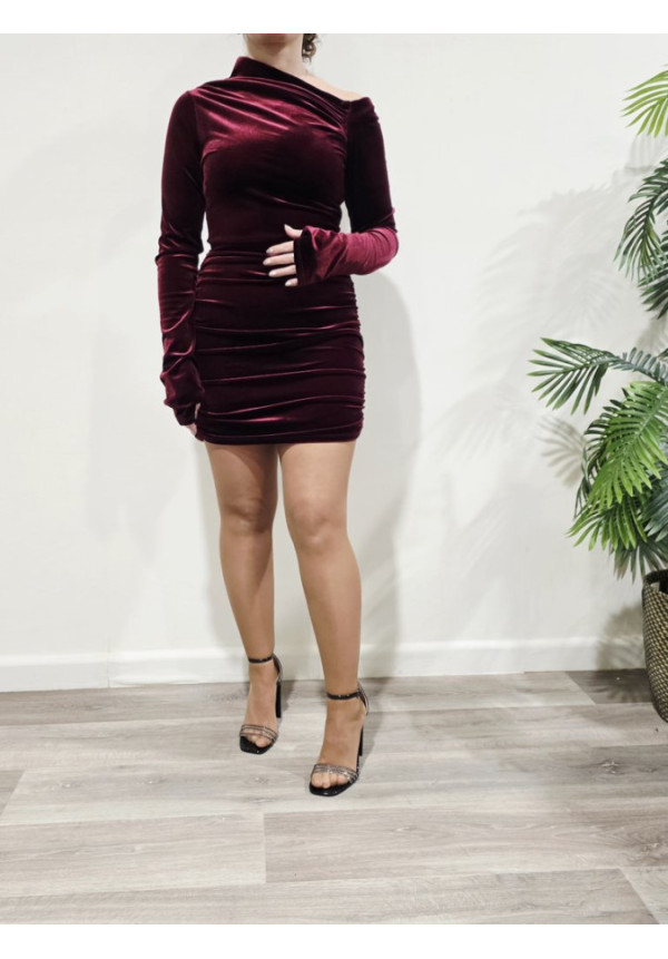 Vestido Velvet Frunce