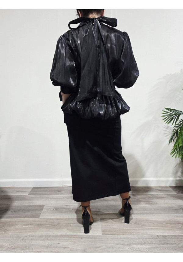 Blusa Satin Luxury Negro