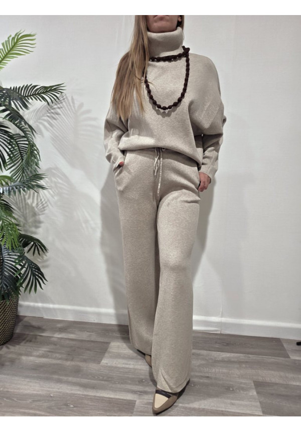 Conjunto Taupe Lana