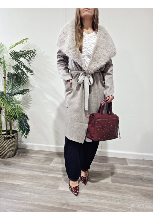 Chaqueta Punto Taupe