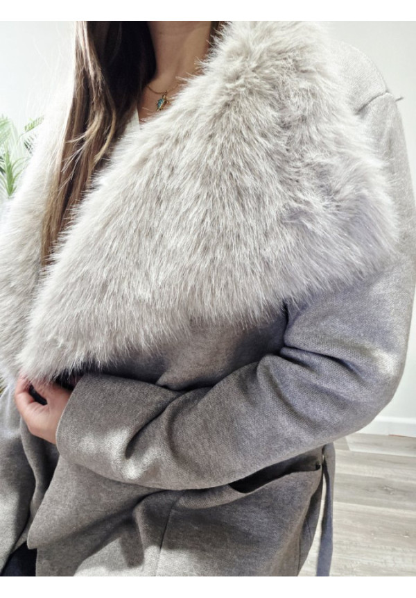 Chaqueta Punto Taupe