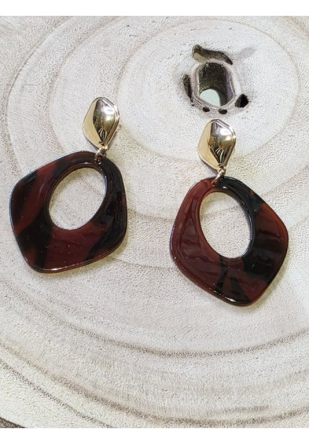 Pendiente Aro Irregular