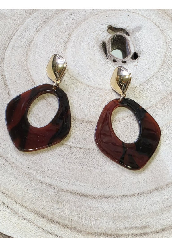 Pendiente Aro Irregular