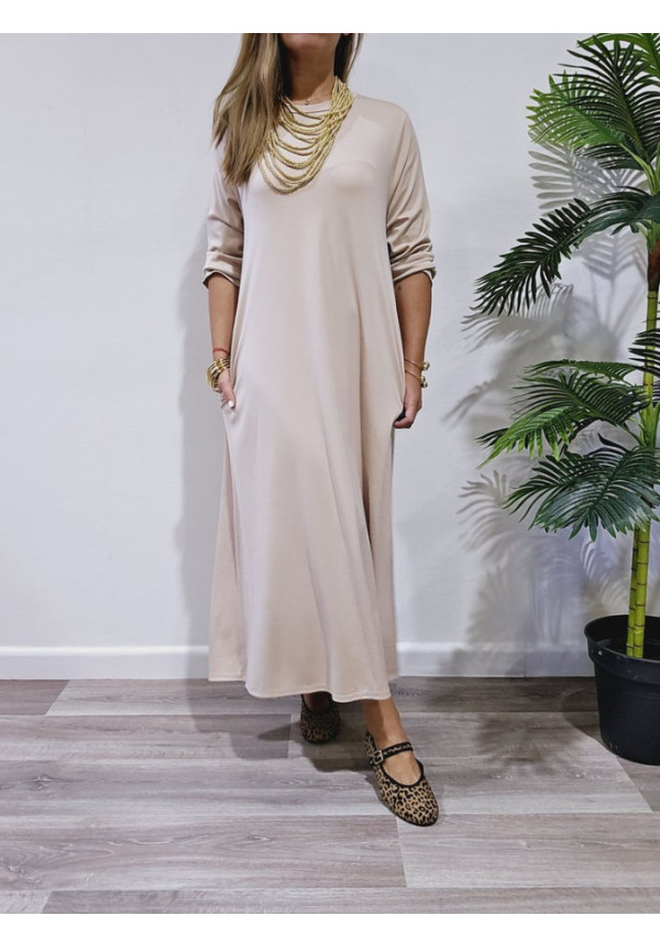 Vestido Abigail Beige