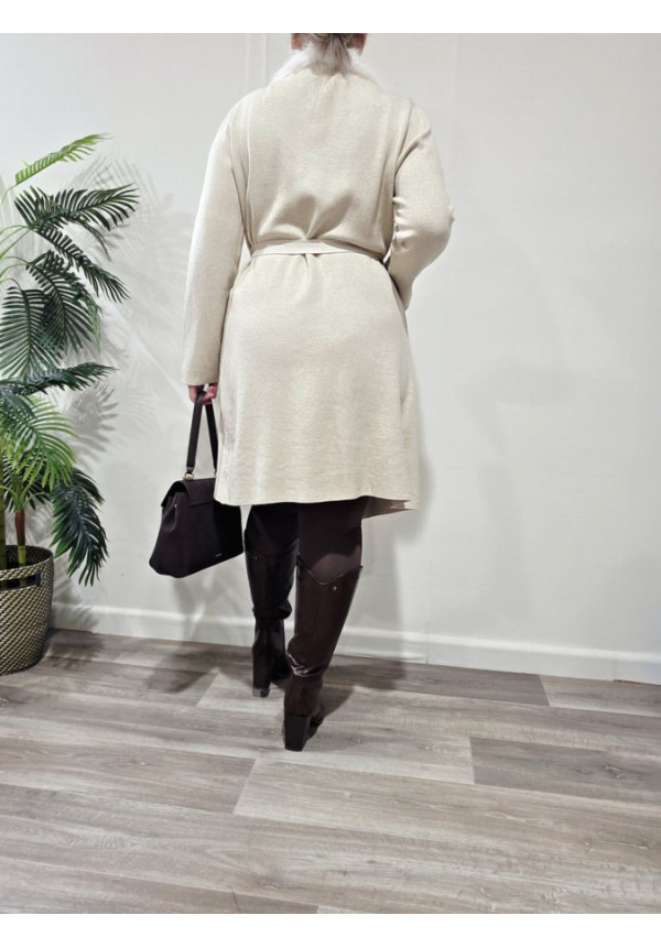 Chaqueta Punto Beige