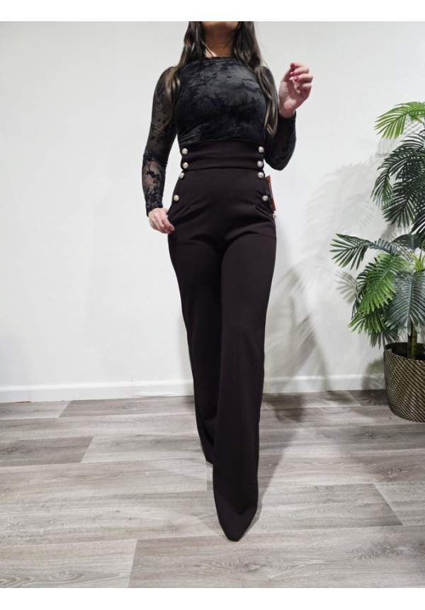 Pantalón Botonadura Marrón