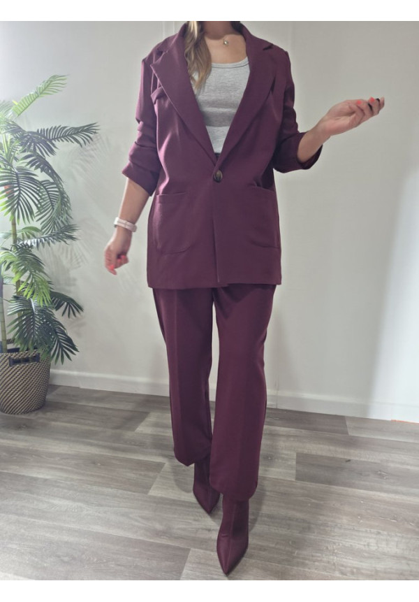 Blazer Burdeos