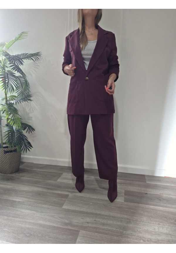 Blazer Burdeos