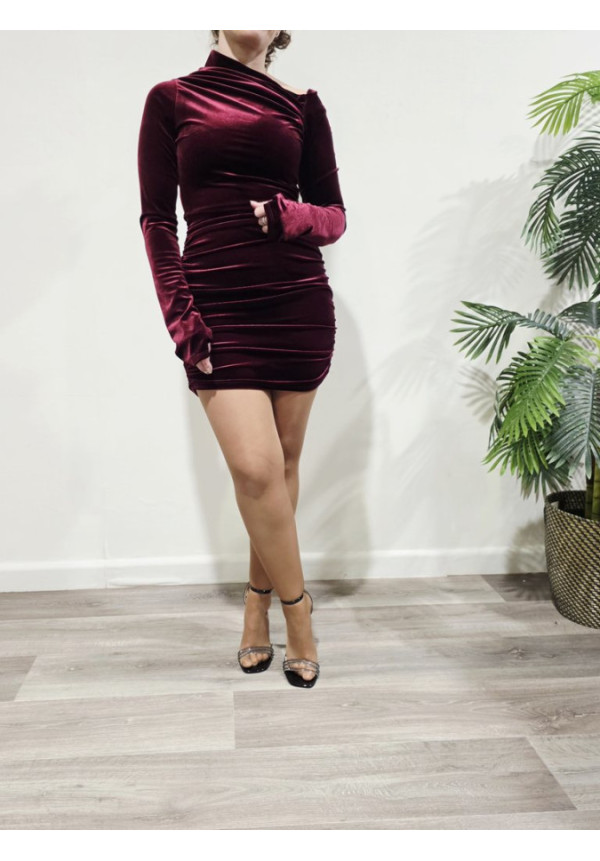 Vestido Velvet Frunce