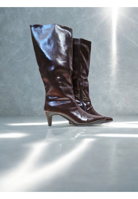 Bota Marrón Tacón Bota Marrón Tacón