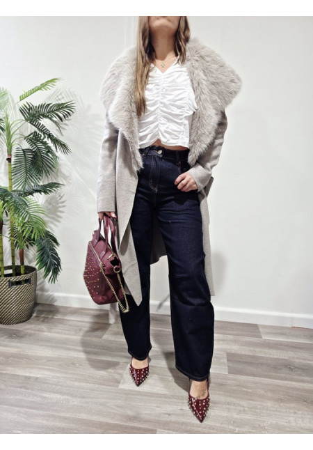 Chaqueta Punto Taupe