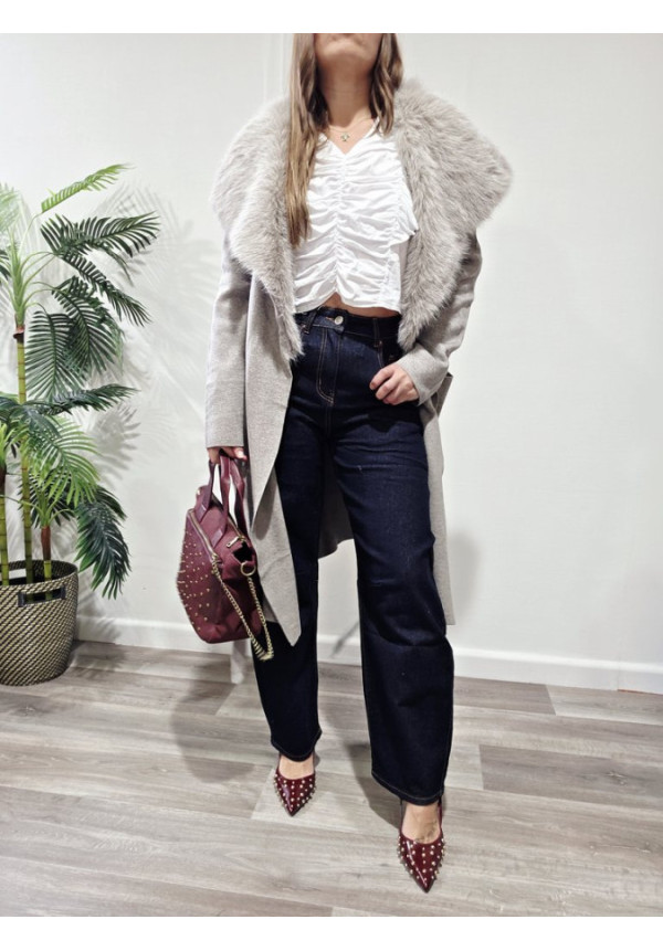 Chaqueta Punto Taupe