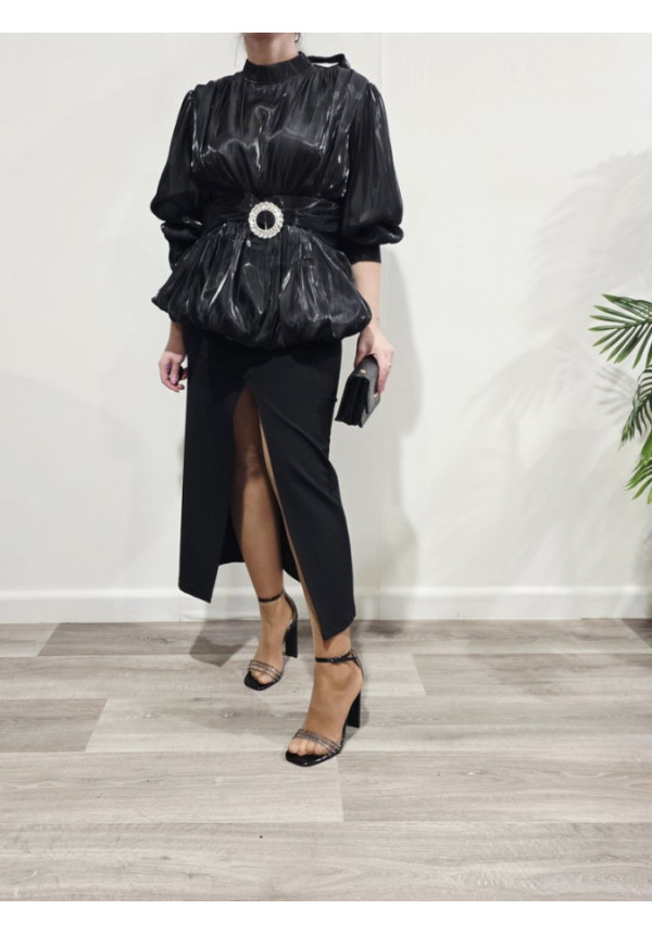 Blusa Satin Luxury Negro