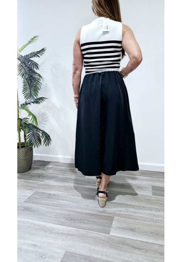 Vestido Rayado Negro