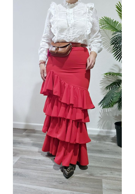 Falda Volantes
