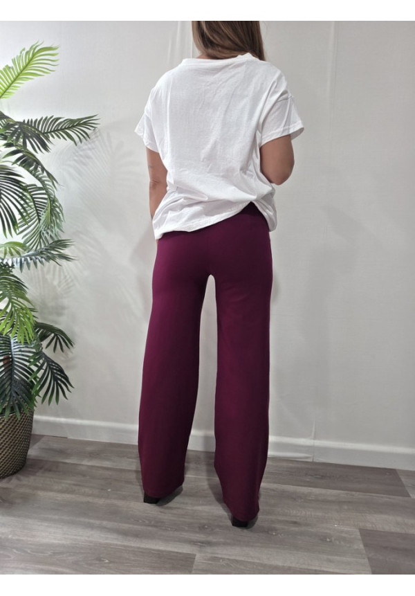 Pantalón Punto Burdeos
