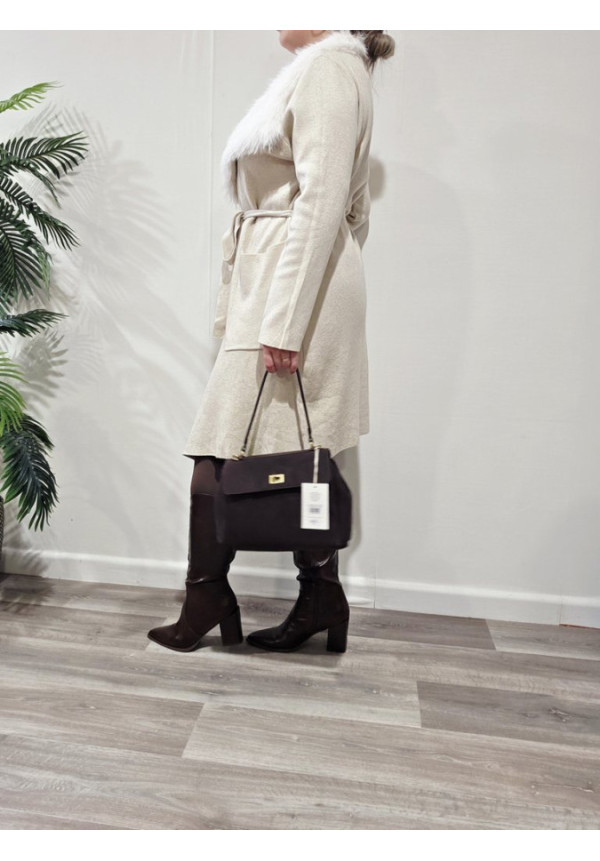 Chaqueta Punto Beige