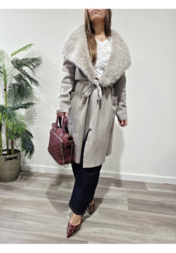 Chaqueta Punto Taupe