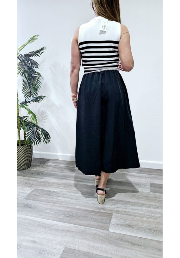 Vestido Rayado Negro