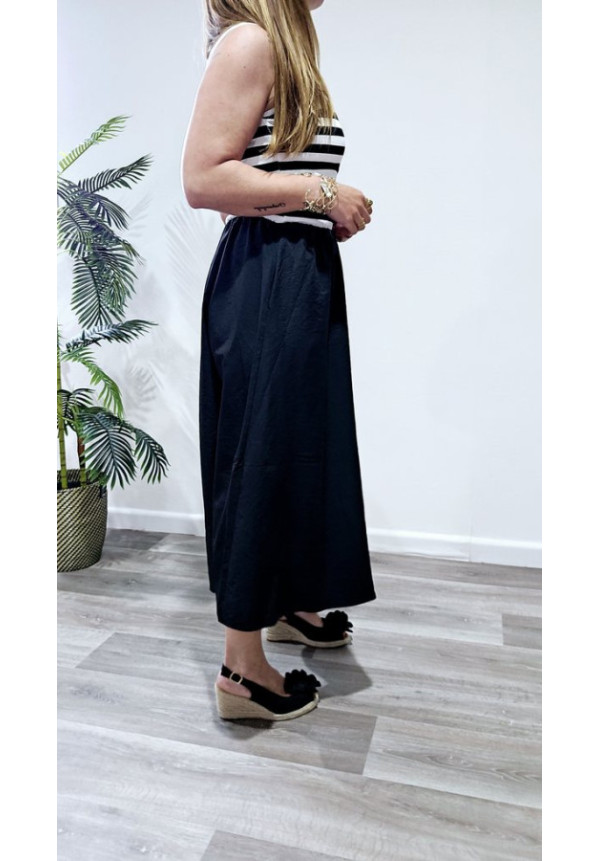 Vestido Rayado Negro